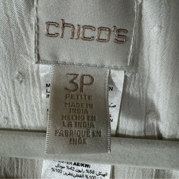 Chico’s Lace Swiss Dot Colorful Embroidered Boho Top - Picture 9 of 11